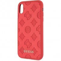 Guess Debossed Peony maskica za iPhone X / XS - crvena