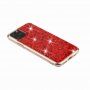 Mekana prozirna maskica sa šljokicama za iPhone 11 Pro Max - crvena