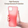 Baseus silikonska prozirna maskica za iPhone 11 Pro Max - crvena