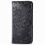 Flip futrola s reljefom mandale i ornamenata za iPhone 11 - crna