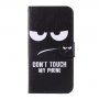 Flip futrola s postoljem Do not touch my phone za iPhone 11 Pro - crna