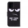 Flip futrola s postoljem Do not touch my phone za iPhone 11 Pro - crna