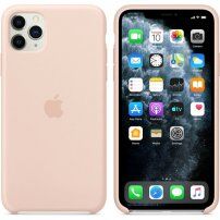 Originalna Apple silikonska maskica za iPhone 11 Pro Max - pješčano ružičasta