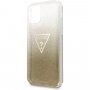 Guess Solid Glitter blještava maskica za iPhone 11 Pro Max - zlatni