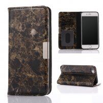 Flip futrola s mramornim uzorkom za iPhone SE (2020/2022) / 8 / 7 - crno