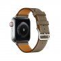 Kožni remen za Apple Watch Ultra 49mm / 46mm / 45mm / 44mm / 42mm - sivosmeđa