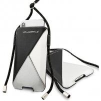 Karl Lagerfeld futrola s remenom za iPhone 11 Pro Max - crna / siva