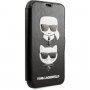 Karl Lagerfeld flip futrola s utorima za kartice za iPhone 11 - crno