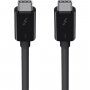 Belkin ThunderBolt 3 (USB-C / USB-C) podatkovni kabel za napajanje za iPhone / iPad / MacBook / AirPods - 0,8 m - crni