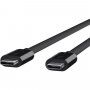 Belkin ThunderBolt 3 (USB-C / USB-C) podatkovni kabel za napajanje za iPhone / iPad / MacBook / AirPods - 0,8 m - crni