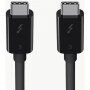 Belkin ThunderBolt 3 (USB-C / USB-C) podatkovni kabel za napajanje za iPhone / iPad / MacBook / AirPods - 0,8 m - crni