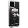 Karl Lagerfeld maskica sa šljokicama za iPhone 11 Pro Max - crni