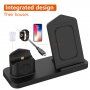 Stalak za brzo punjenje 3u1 za bežično punjenje za iPhone / Apple Watch / AirPods - crni