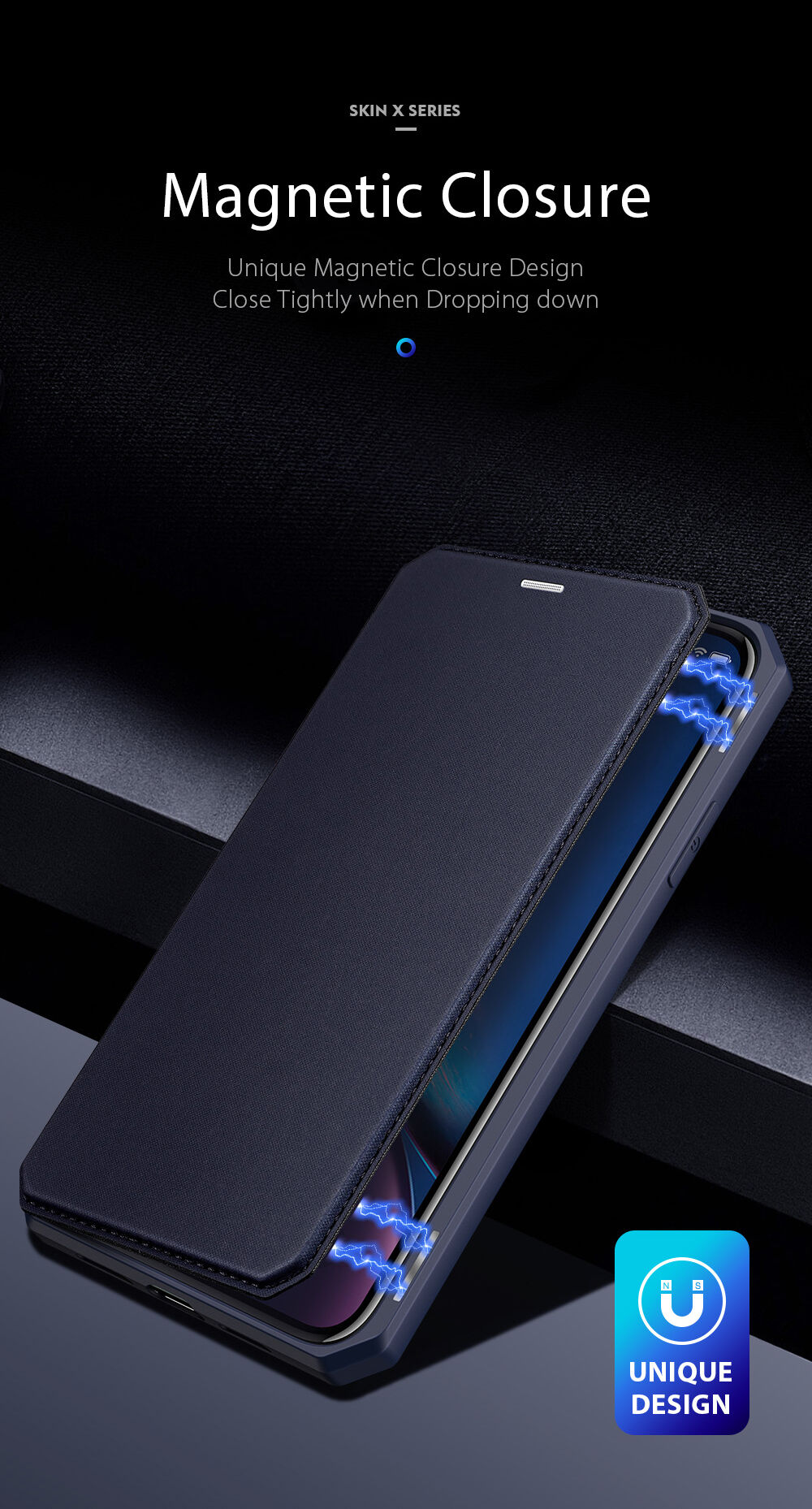 Dux Ducis flip futrola s utorom za kartice za iPhone XR - ružičasto