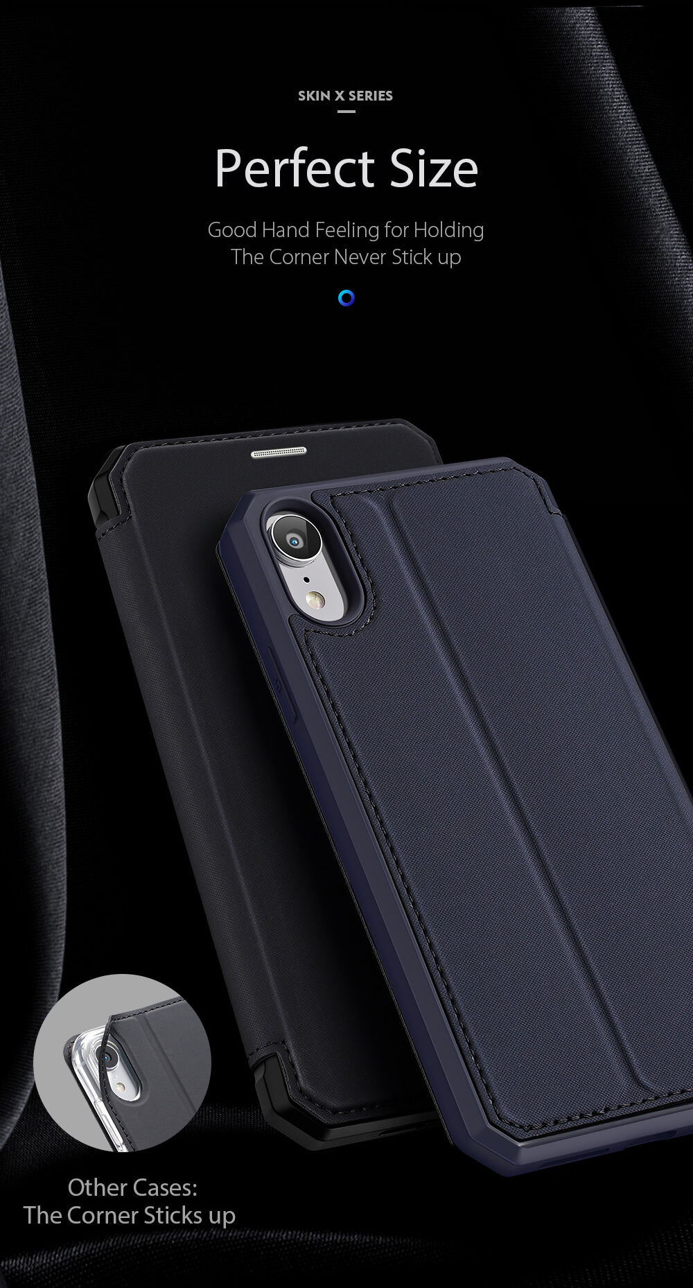 Dux Ducis flip futrola s utorom za kartice za iPhone XR - ružičasto