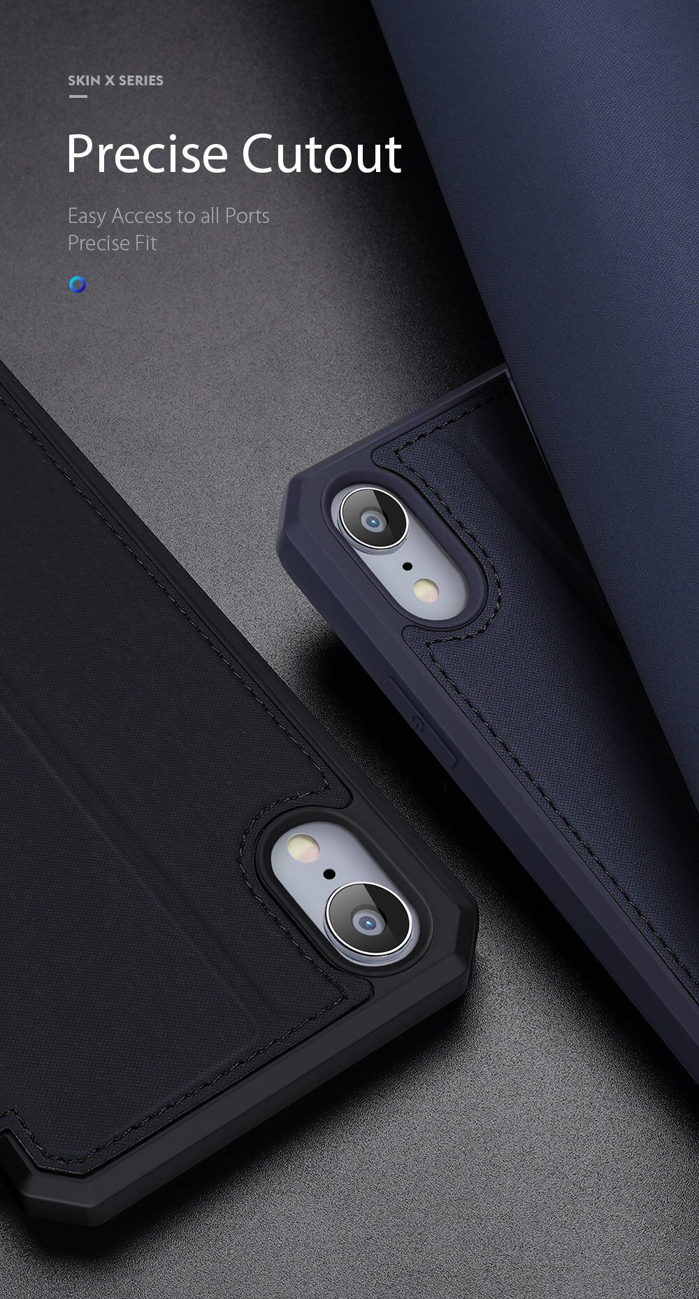 Dux Ducis flip futrola s utorom za kartice za iPhone XR - ružičasto