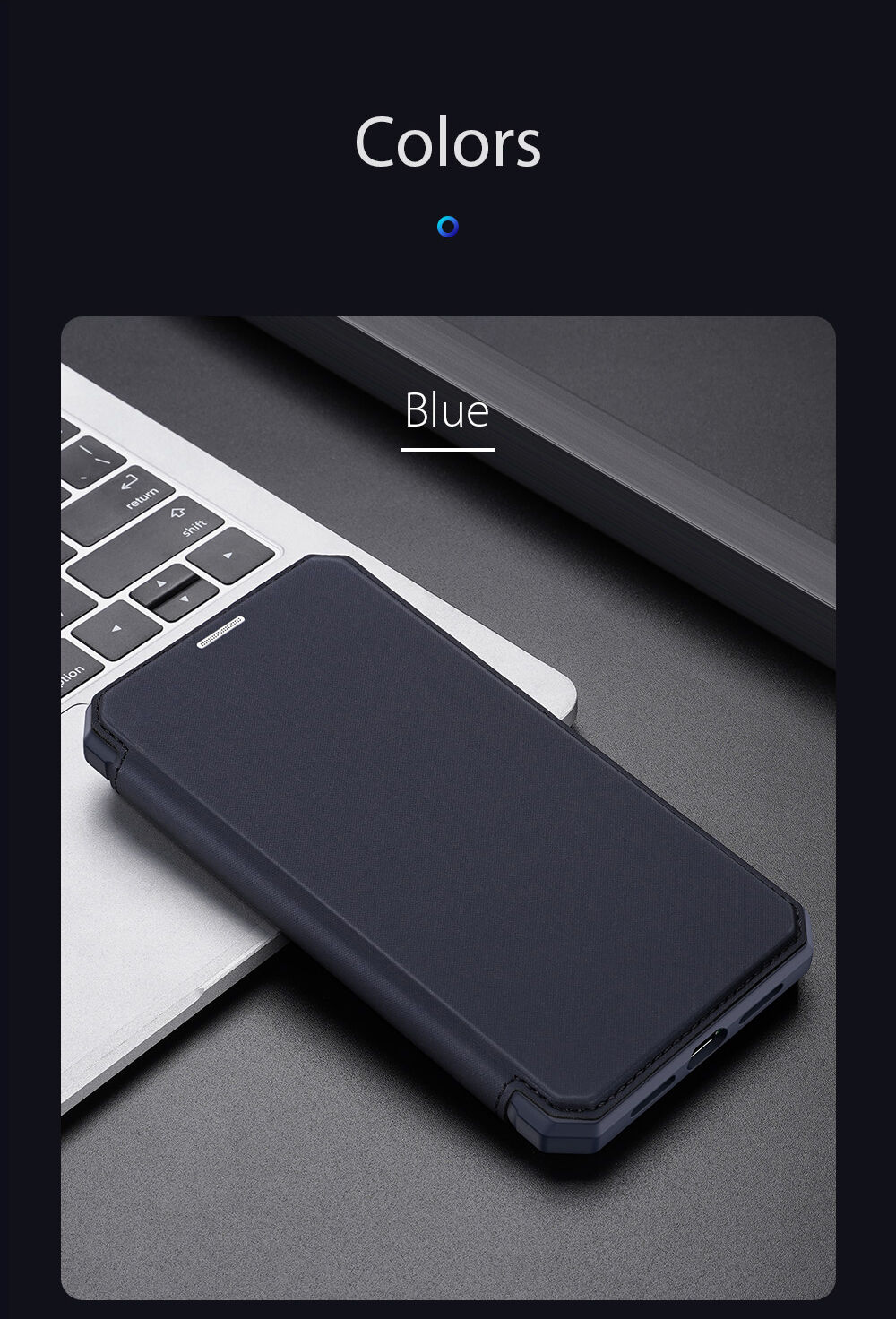 Dux Ducis flip futrola s utorom za kartice za iPhone XR - ružičasto