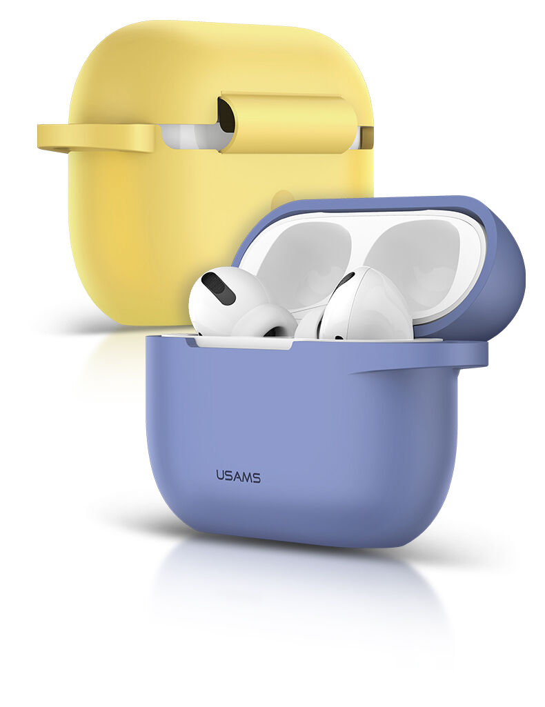 Usams silikonsko kućište s karabinom za AirPods Pro - žuti