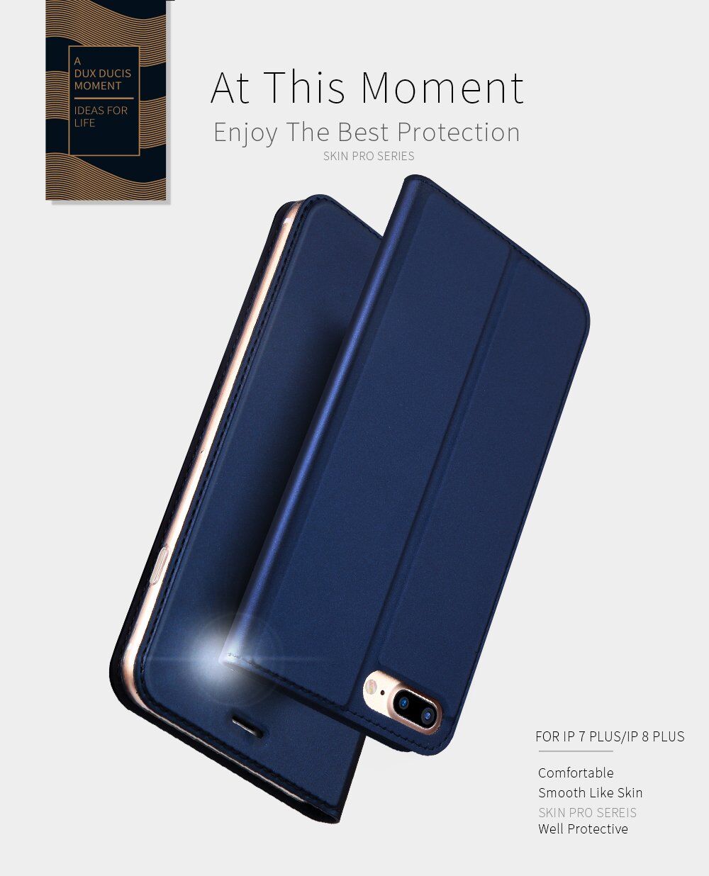 Dux Ducis flip futrola s postoljem za iPhone 7 Plus / 8 Plus - Zlatno