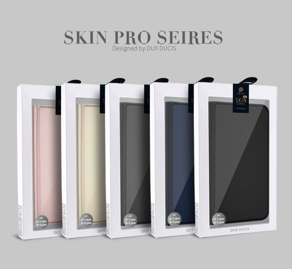 Dux Ducis flip futrola s postoljem za iPhone 7 Plus / 8 Plus - tamno sivo