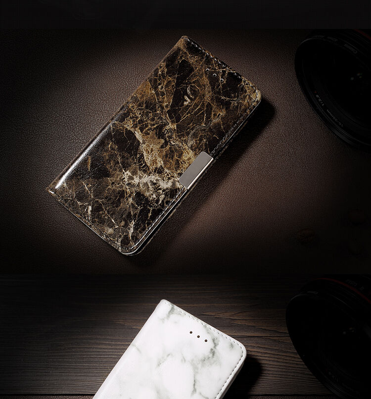 Flip futrola s mramornim uzorkom za iPhone SE (2020/2022) / 8 / 7 - sivo