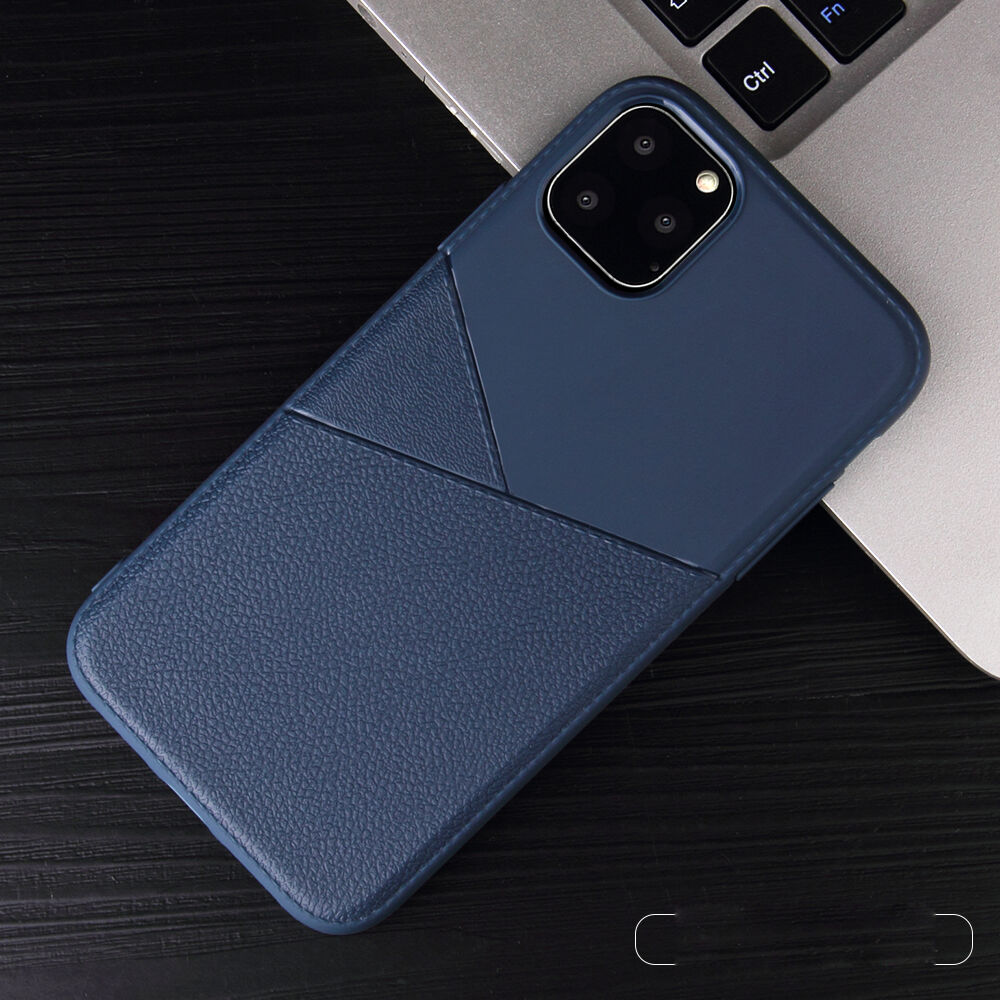 maskica s teksturom kože od mekane plastike za iPhone 11 Pro Max - plava