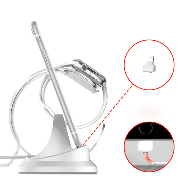 Aluminijska stanica za punjenje za Apple Watch a iPhone - Siva