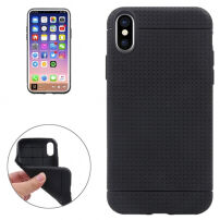 maskica za iPhone XS / iPhone X - plastična tekstura - crna
