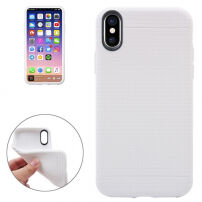 maskica za iPhone XS / iPhone X - plastična tekstura - bijela