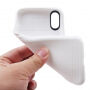 maskica za iPhone XS / iPhone X - plastična tekstura - bijela