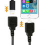 Produžni kabel Lightning Male / Lightning Female za iPhone / iPad / iPod / AirPods - 1 m - crna