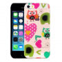 maskica za iPhone 5 / 5S / SE (2016) - vizualna obrada - Sove i srčeka