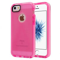 Poluprozirna zaštitna maska za iPhone 5 / 5S / SE (2016) od tkanine - ružičasta