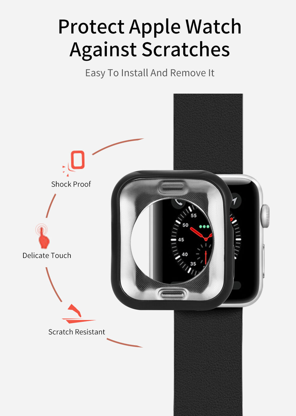 Dux Ducis zaštitna torbica za Apple Watch 44mm - roza