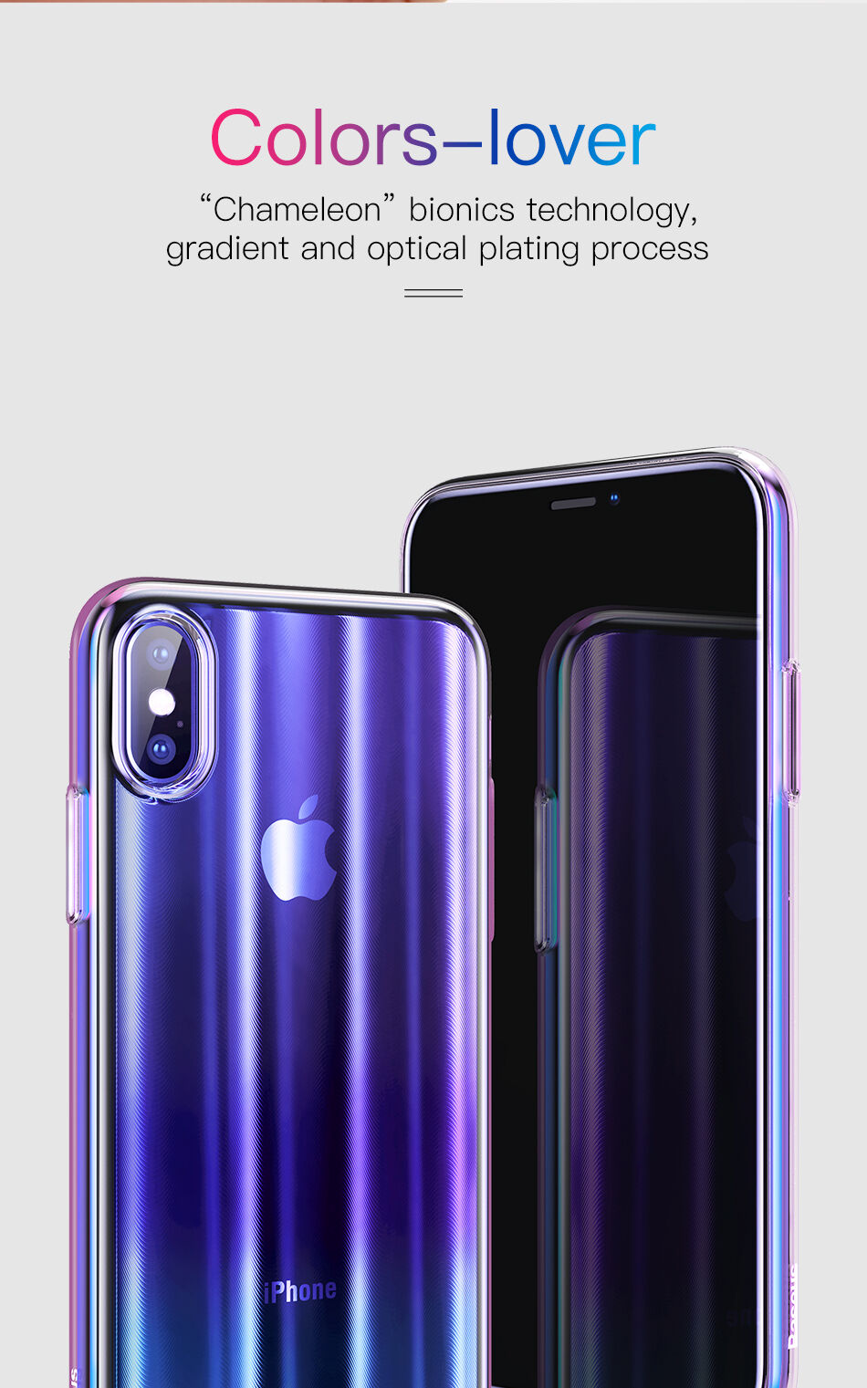 BASEUS Aurora maskica za iPhone XS - crna