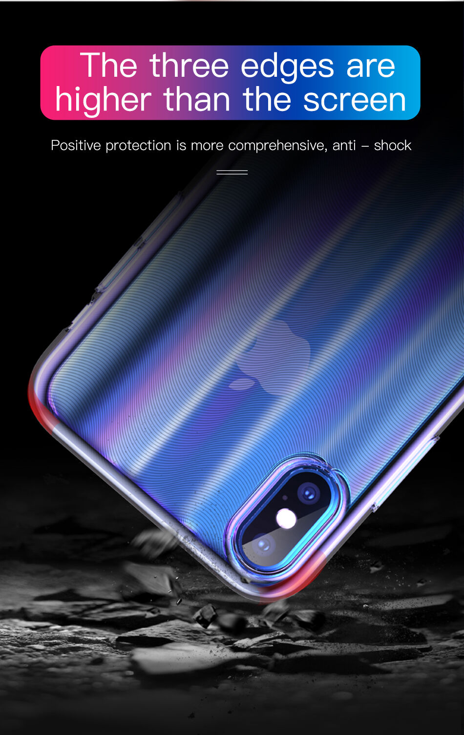 BASEUS Aurora maskica za iPhone XS - crna