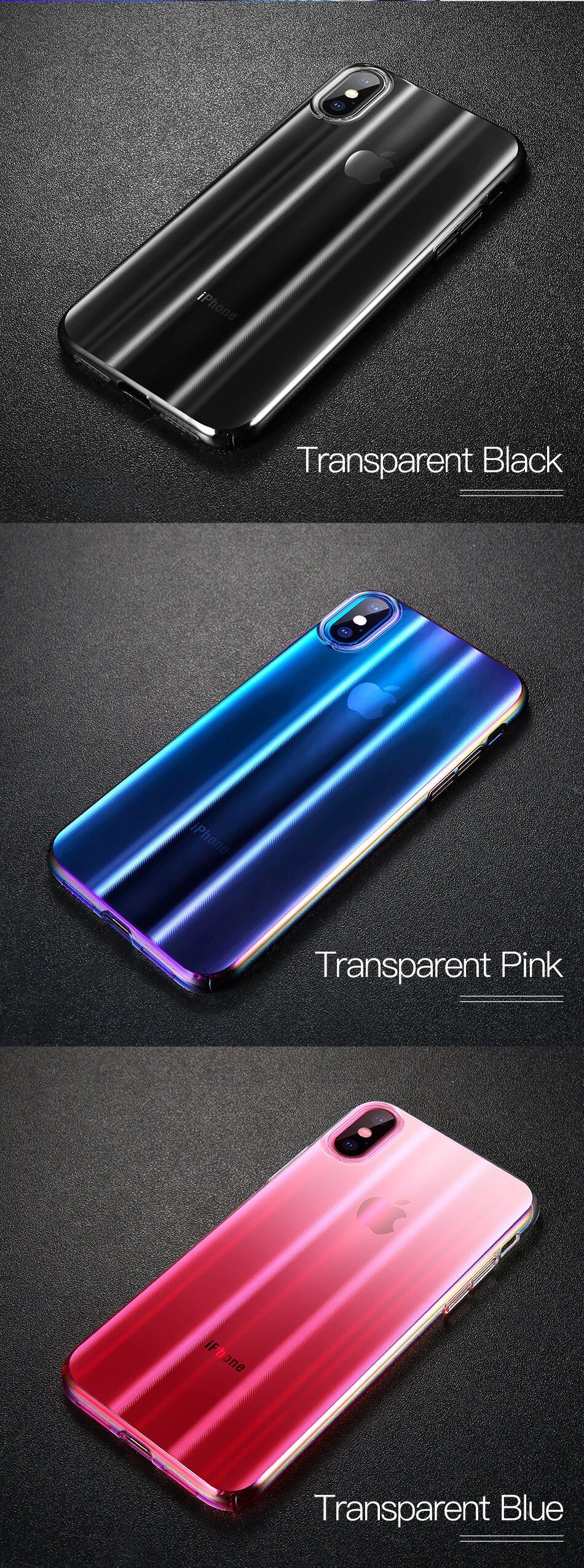 BASEUS Aurora maskica za iPhone XS - crna