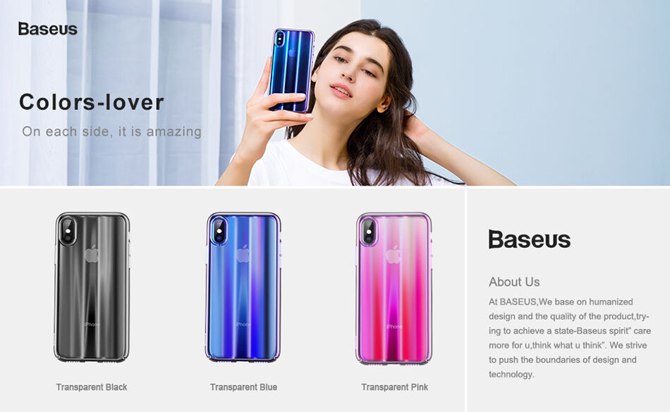 BASEUS Aurora maskica za iPhone XS - plava