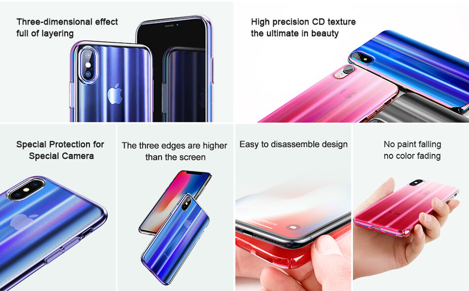 BASEUS Aurora maskica za iPhone XS - plava