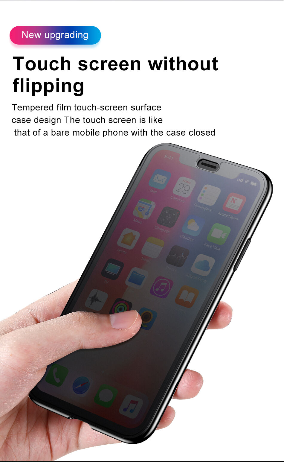 BASEUS flip futrola za iPhone XS Max - crvena