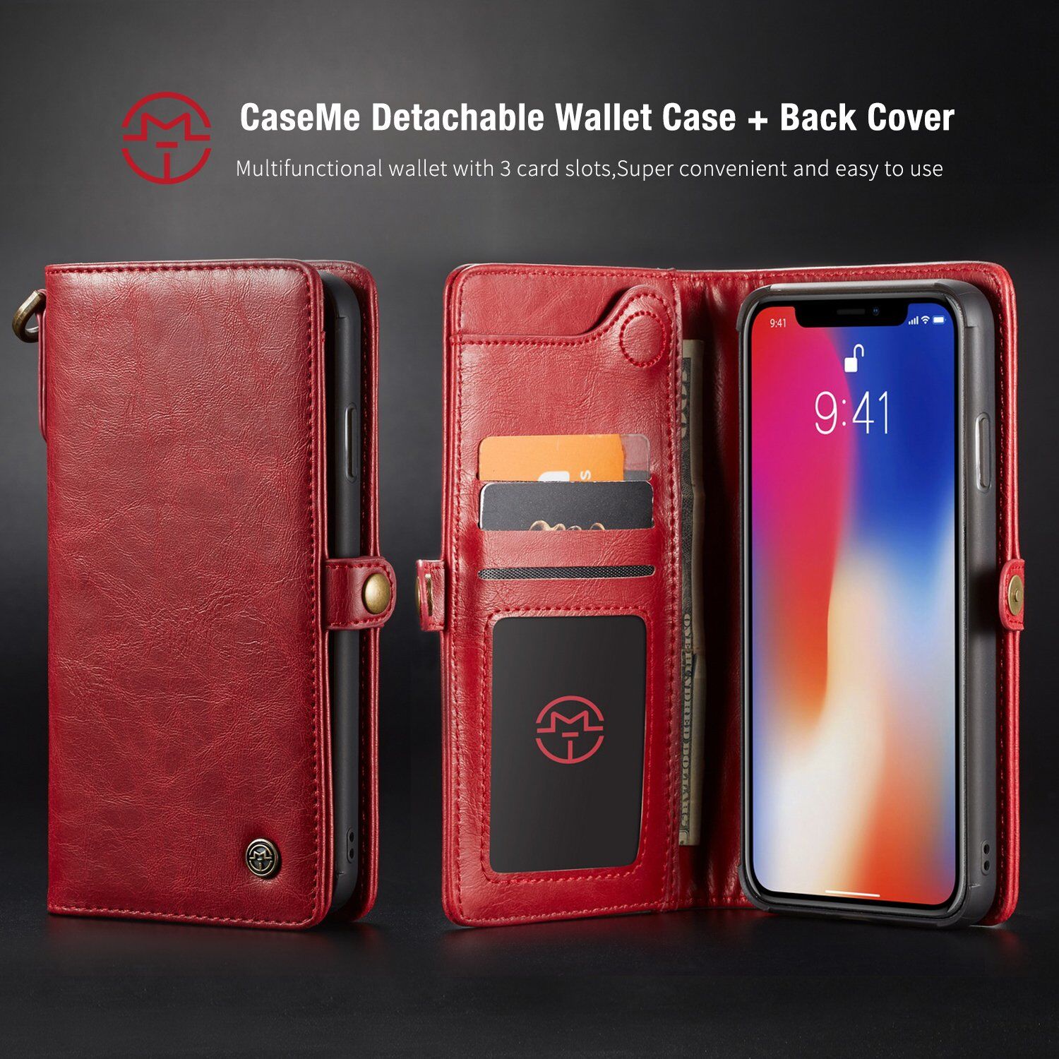 CASEME 2u1 ukloniva futrola za iPhone XS Max - crna