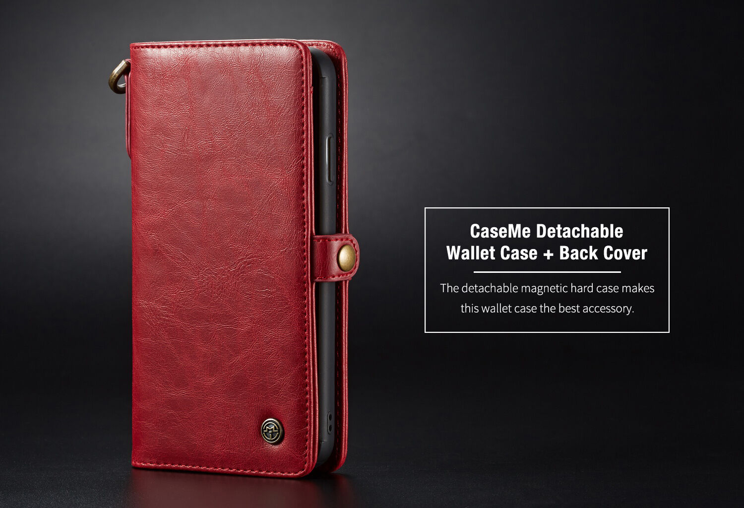 CASEME 2u1 ukloniva futrola za iPhone XS Max - Smeđa