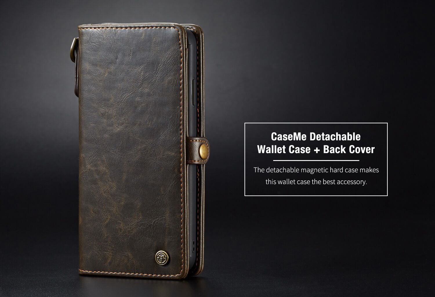 CASEME 2u1 ukloniva futrola za iPhone XS Max - Smeđa