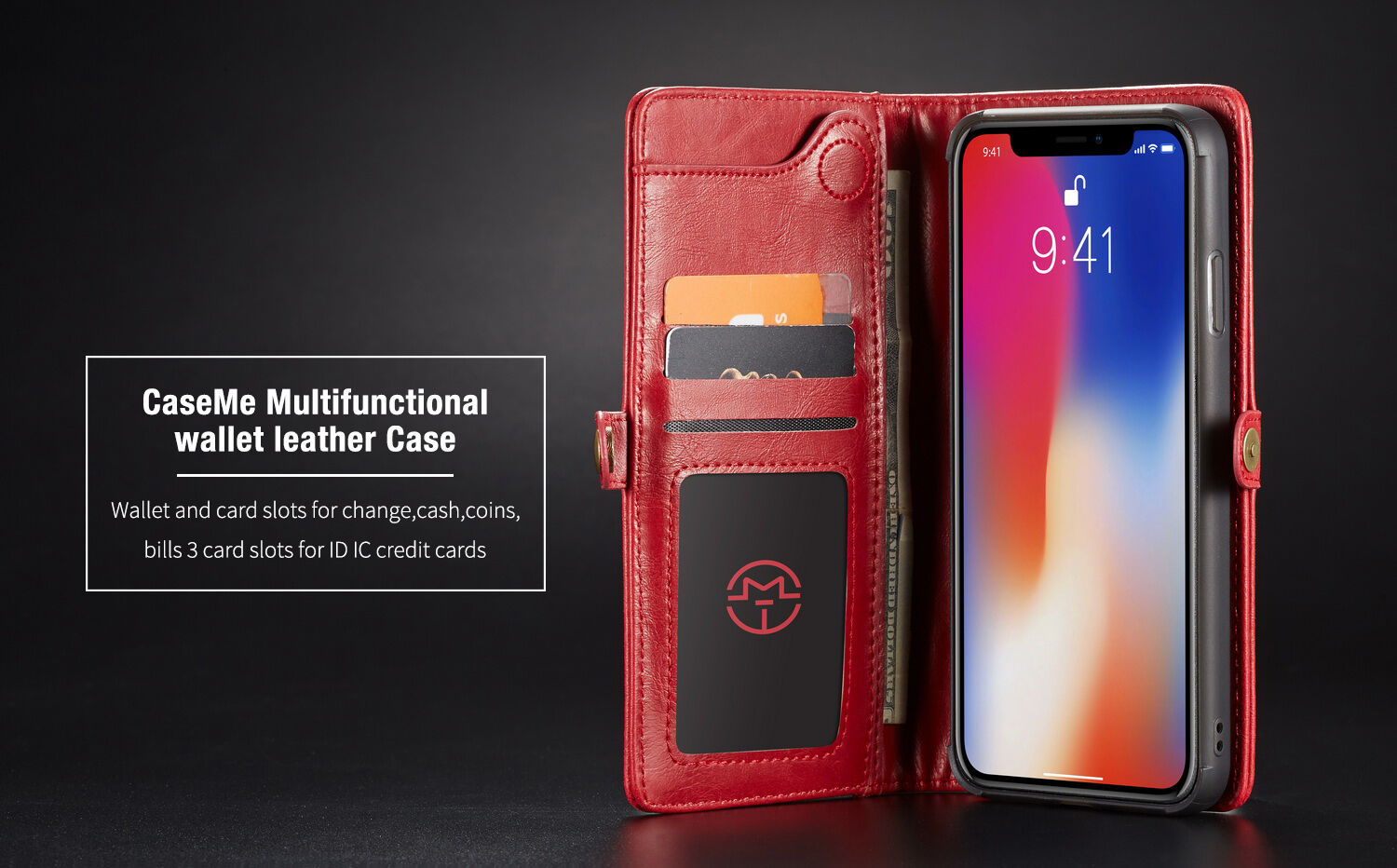 CASEME 2u1 ukloniva futrola za iPhone XS Max - Smeđa
