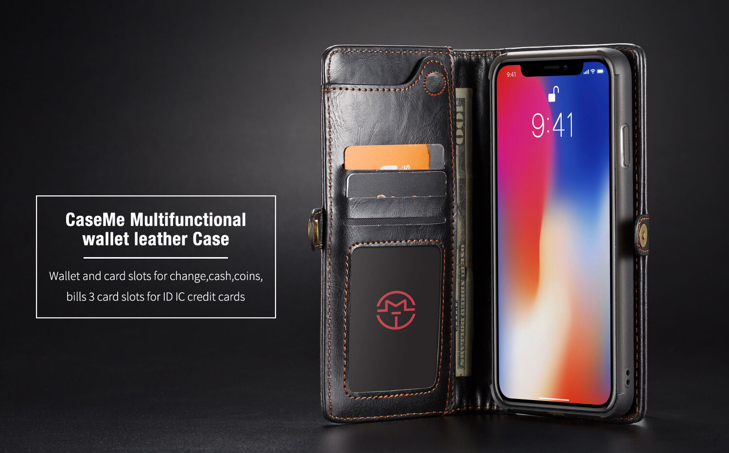 CASEME 2u1 ukloniva futrola za iPhone XS Max - Smeđa
