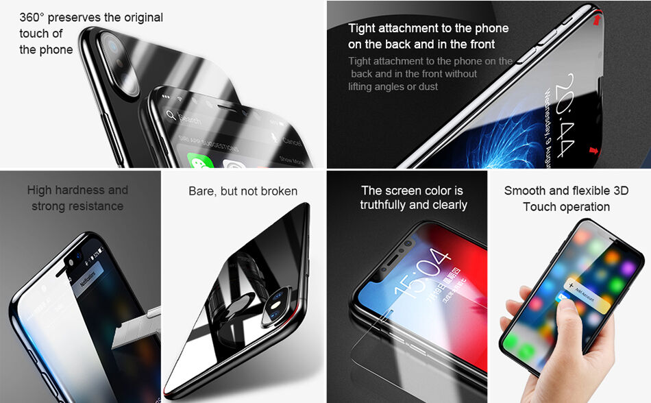 BASEUS kaljeno staklo za prednju i stražnju stranu za iPhone XS Max