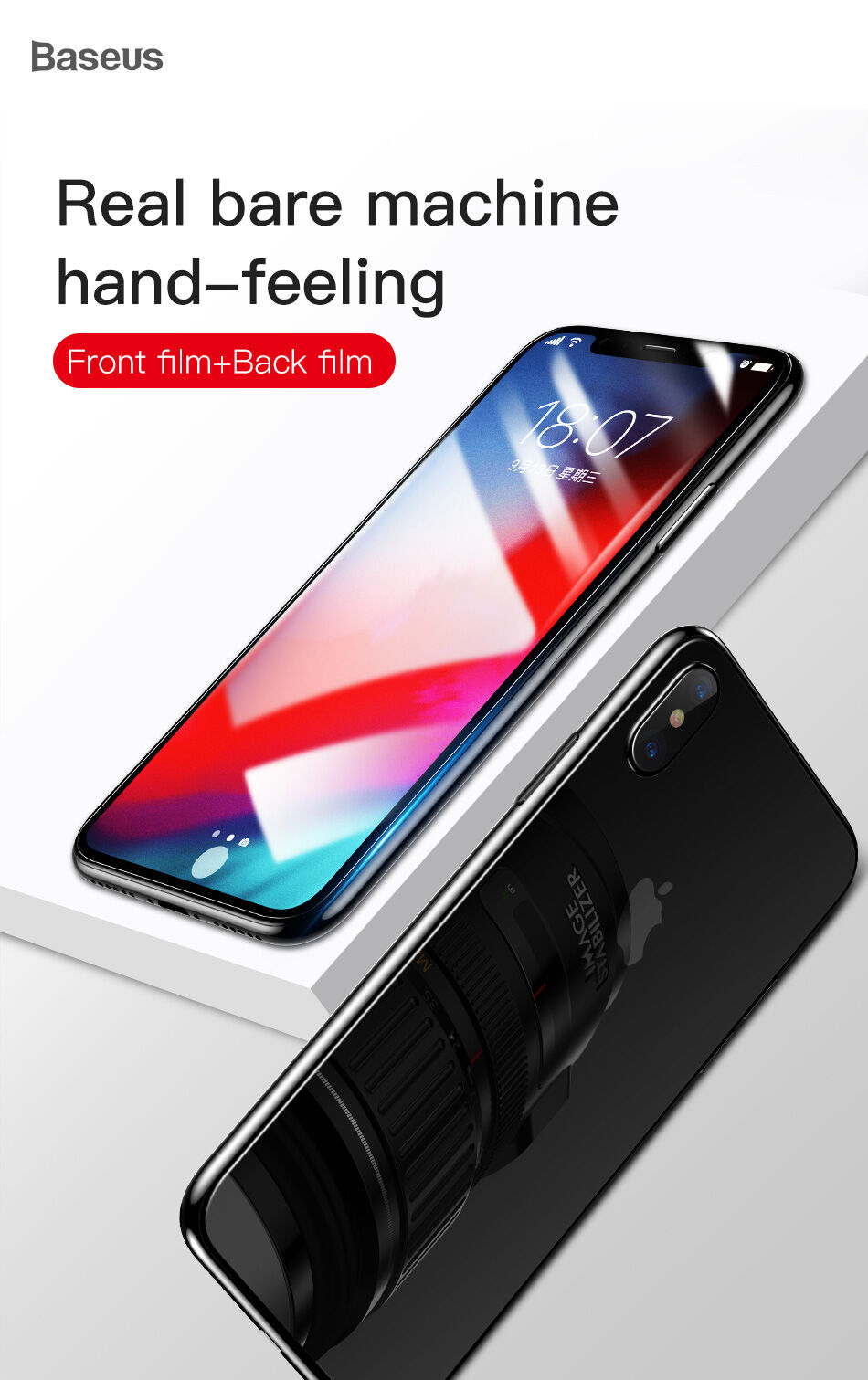 BASEUS kaljeno staklo za prednju i stražnju stranu za iPhone XS Max
