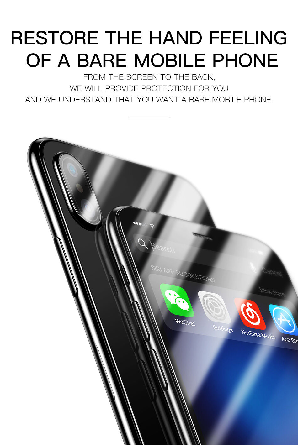 BASEUS kaljeno staklo za prednju i stražnju stranu za iPhone XS Max