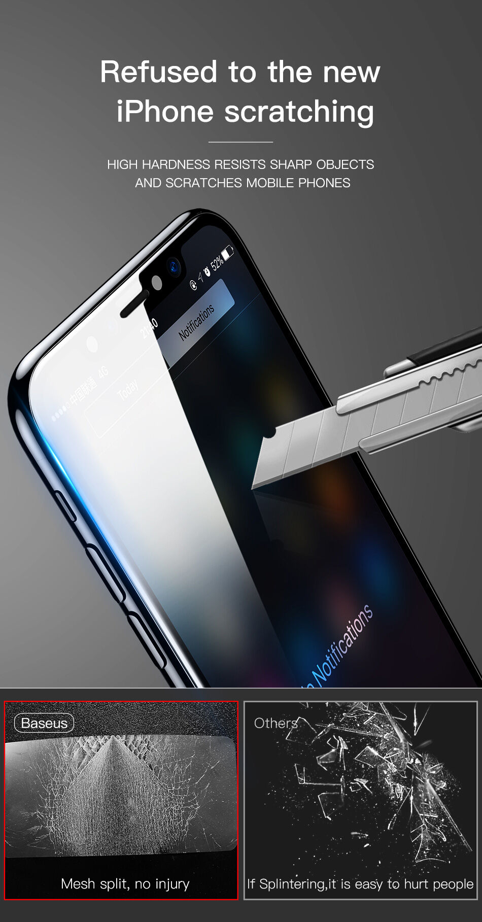 BASEUS kaljeno staklo za prednju i stražnju stranu za iPhone XS Max