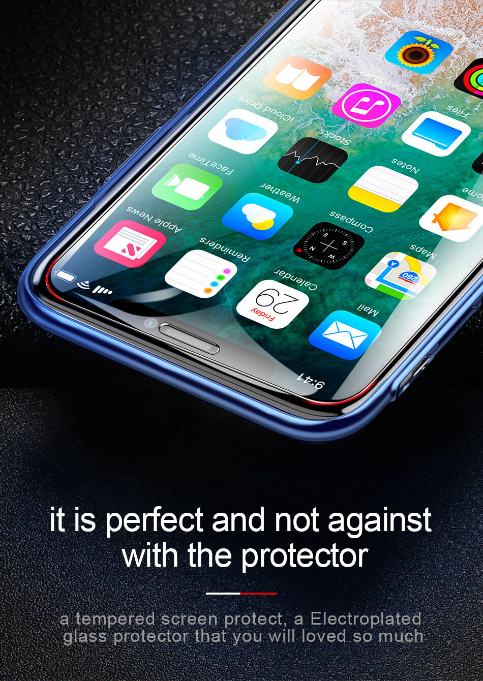 BASEUS kaljeno staklo za iPhone XS Max - prozirna